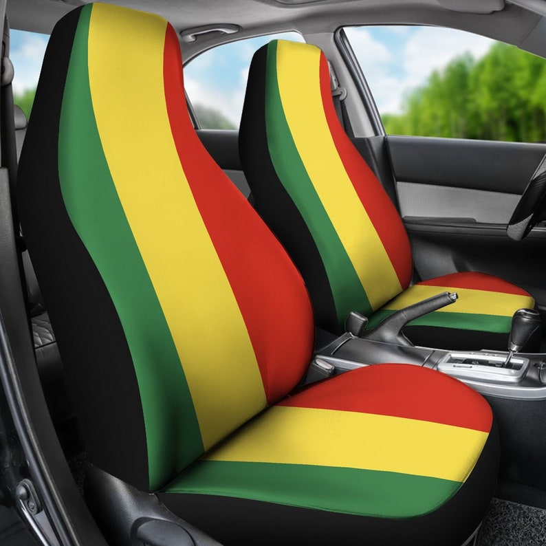 Afro-Jamaica Custom Car Seat Cover Reggae Boyz Ethnic Motifs LT7 main image 1
