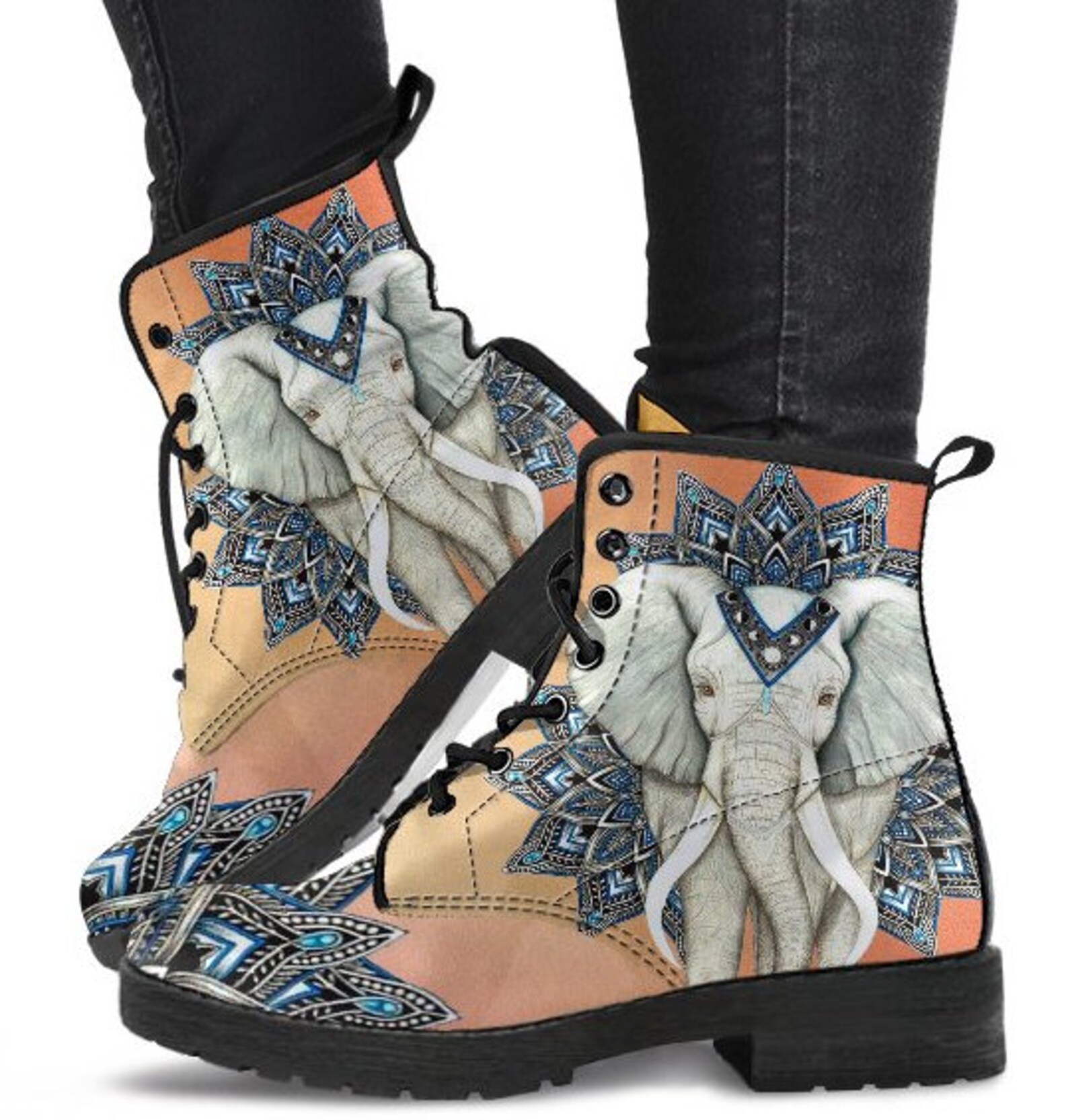 Elephant Sage Bootswomen's Boots Vegan Leather Combat Etsy UK