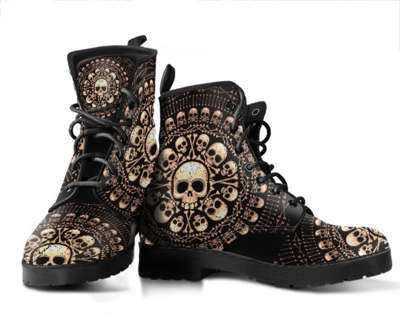 Anatomy Bone Pattern Print Men Women Leather Boots