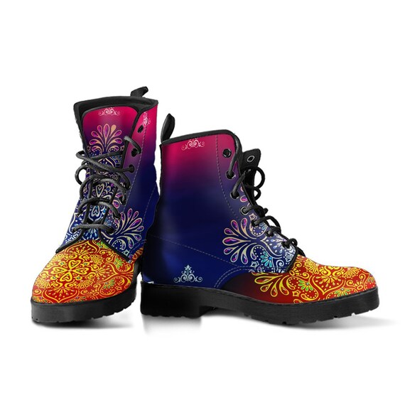 Royal blue combat clearance boots