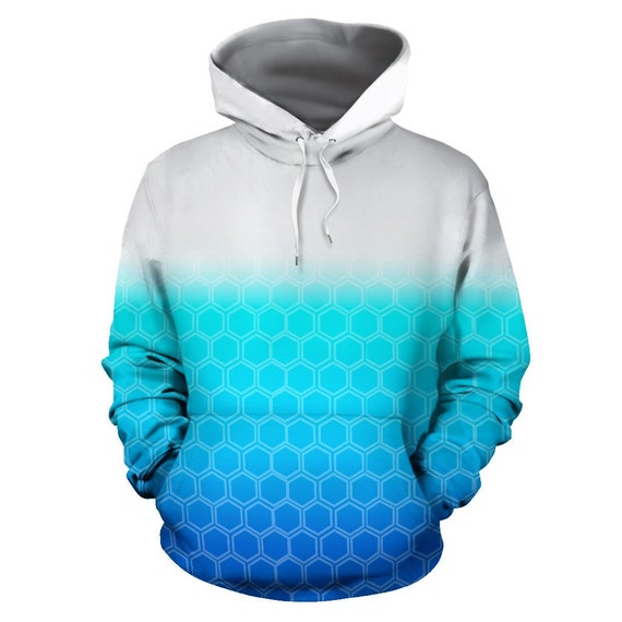 Abstract White Blue Hoodie men s Hoodie Womens Hoodie Custom