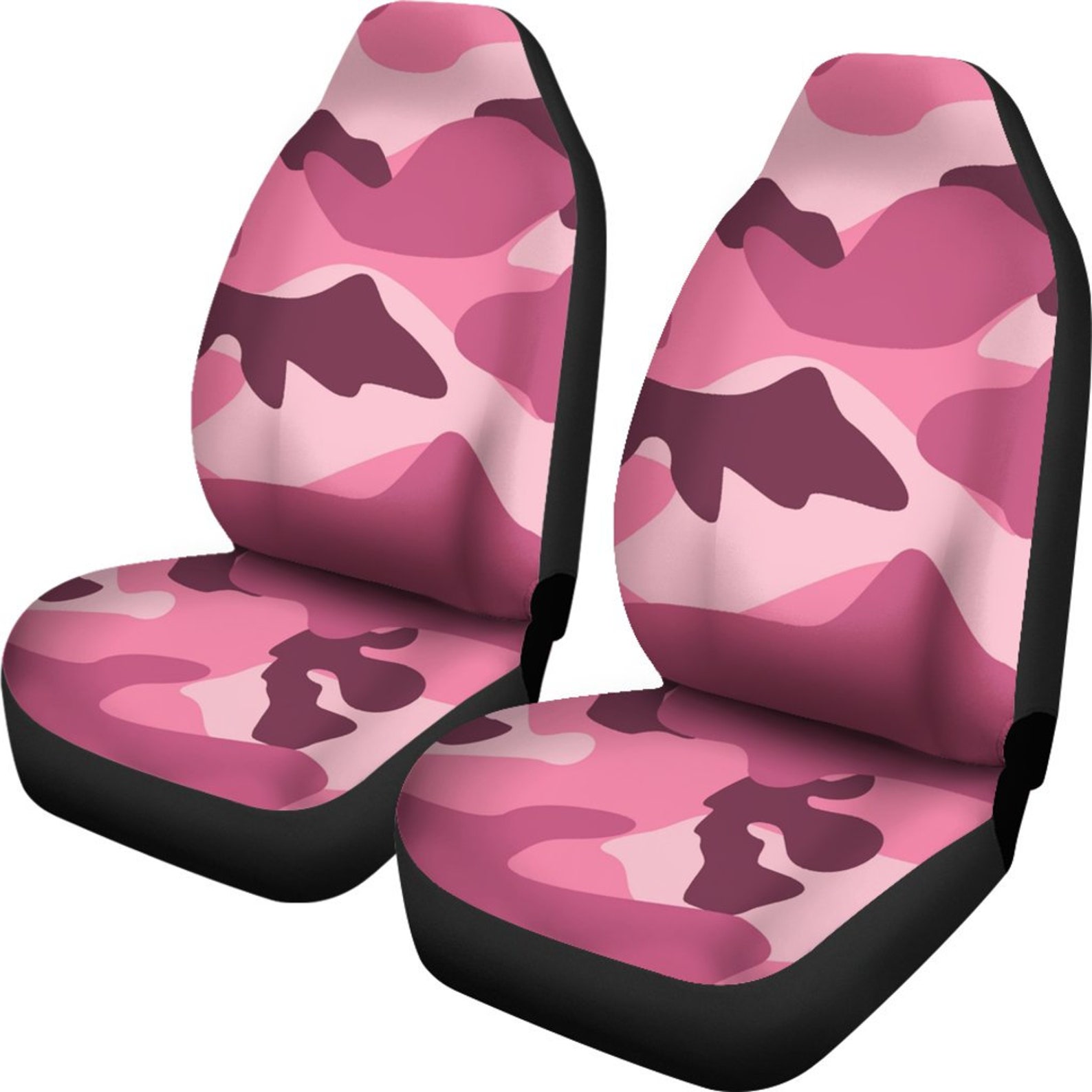 Pink Camo Car Seat Coverspattern Car Seat Covers Pair 2 Etsy