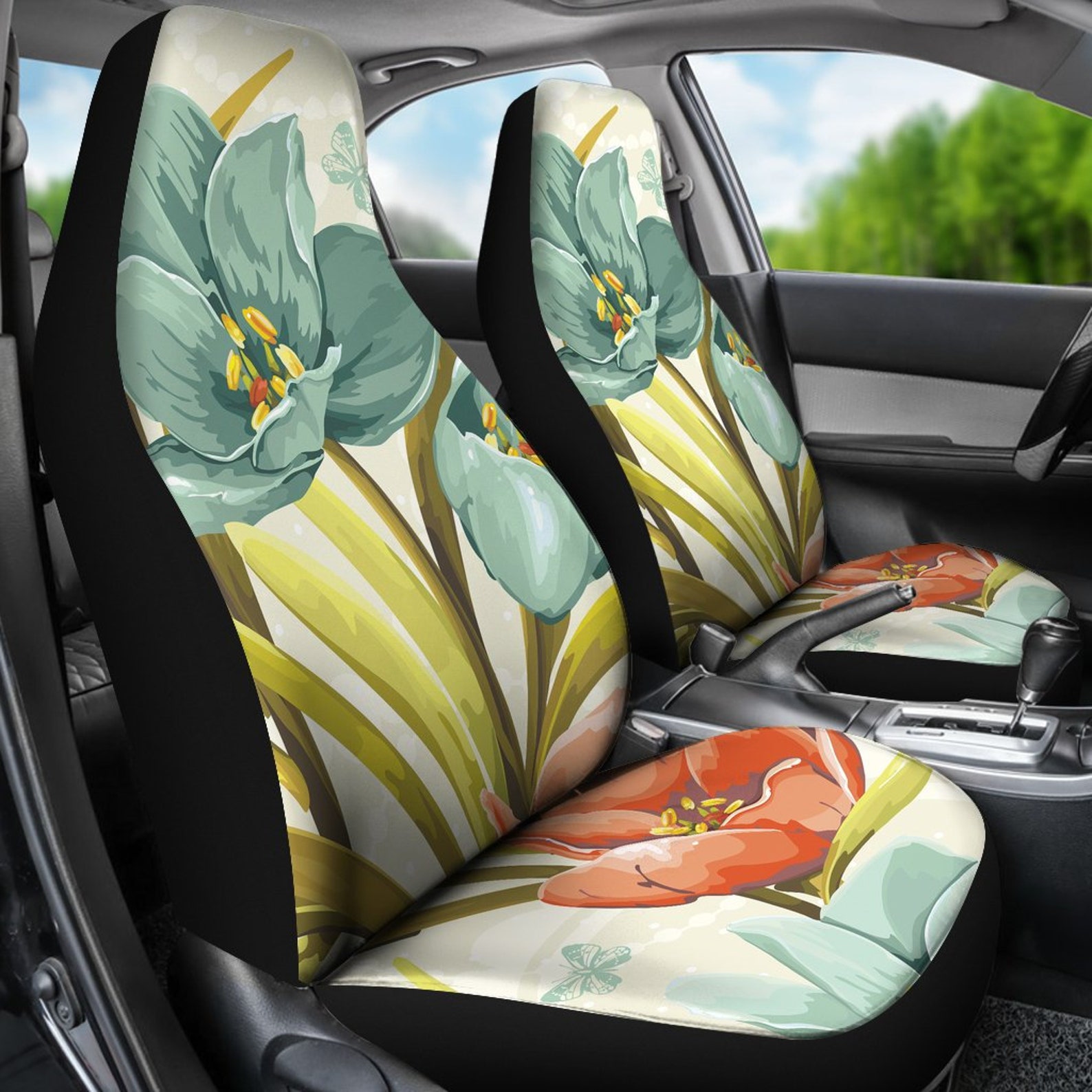 Berry Flowers Car Seat Covers (Set of 2) main image 0