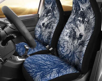 Fit for Sedan Van Front Seat Covers 2 pcs,Vehicle Seat Protector Car Mat Covers SUV Wolf 2 Fit for Sedan Van Front Seat Covers 2 pcs,Vehicle Seat Protector Car Mat Covers SUV Wolf 2