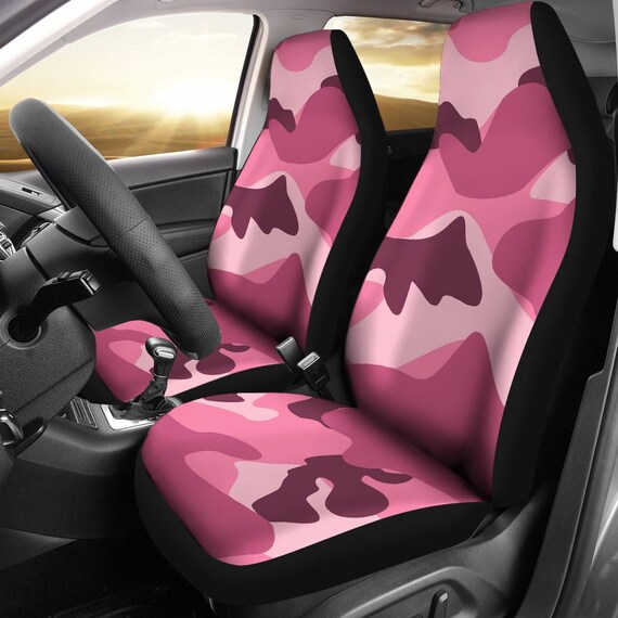 Pink Camo Car Seat Coverspattern Car Seat Covers Pair 2 Etsy