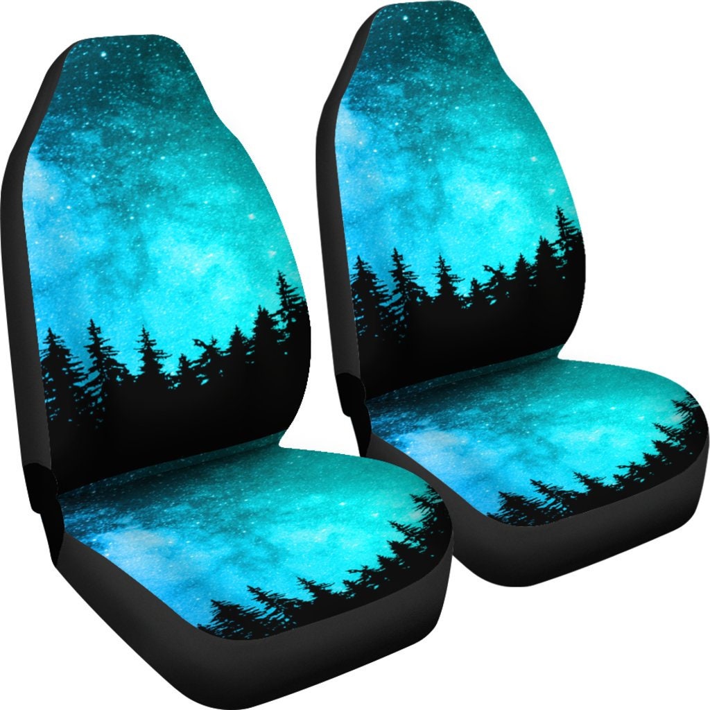Aqua Galaxy Car Seat CoversPattern Car Seat Covers Pair 2 Etsy