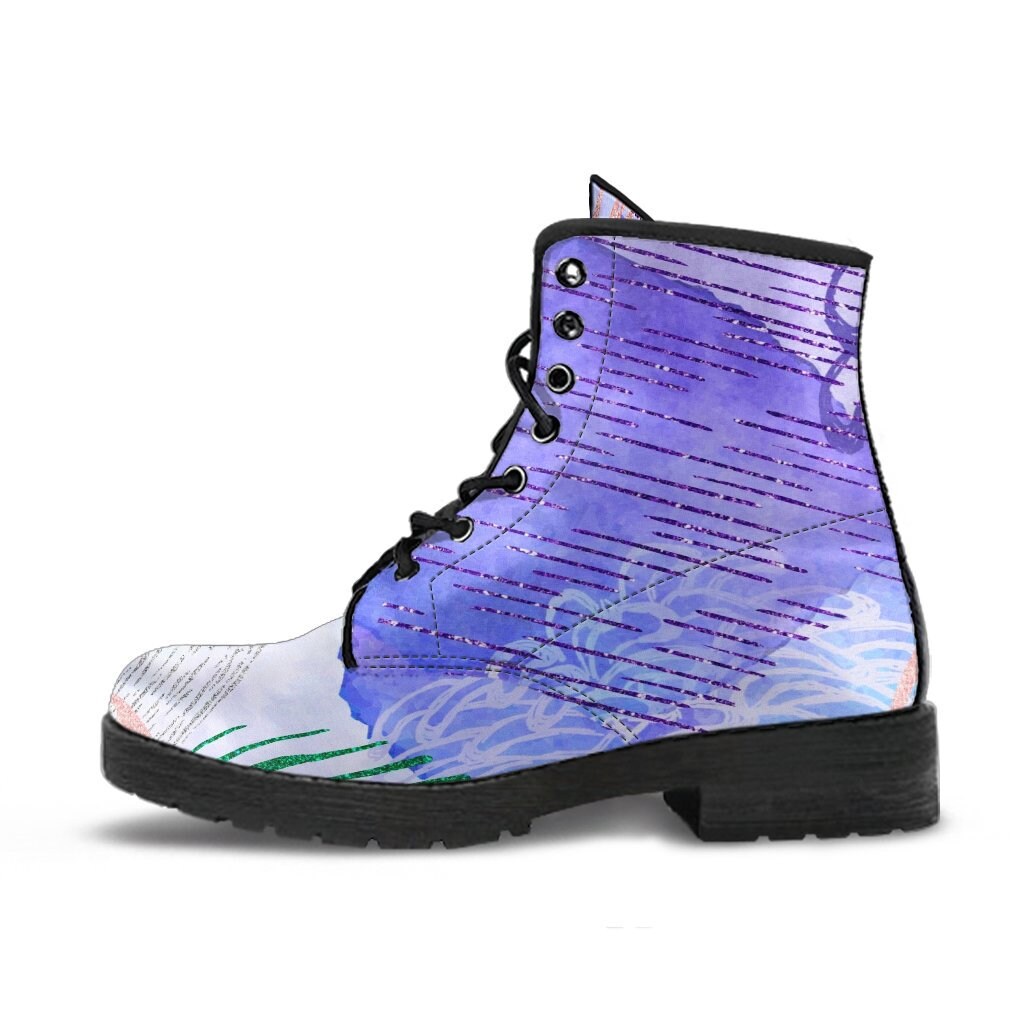 Pastel Purple Boots combat Boots Vegan Boots Women s Boots Girl