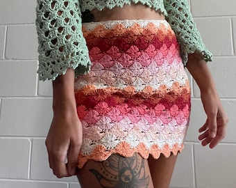 Crochet skirt WRITTEN PATTERN  (Chakra skirt)