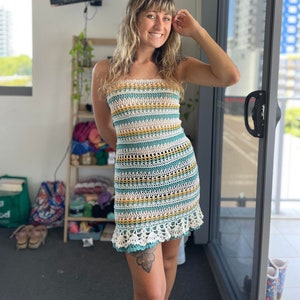 Crochet dress WRITTEN PATTERN - Mermaidia dress