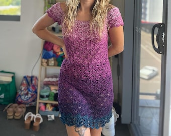 Crochet dress WRITTEN PATTERN (chakra dress)