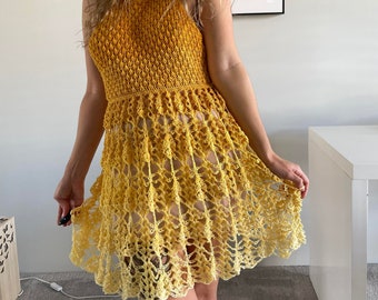 Crochet dress WRITTEN PATTERN (Solaris dress)