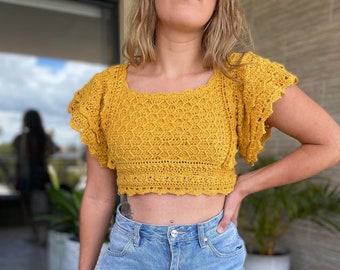 Crochet top WRITTEN PATTERN (Aviva top)