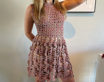Frilly crochet dress WRITTEN PATTERN (Astral dress) / for all sizes