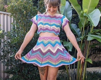 Crochet skirt WRITTEN PATTERN - The Nami skirt