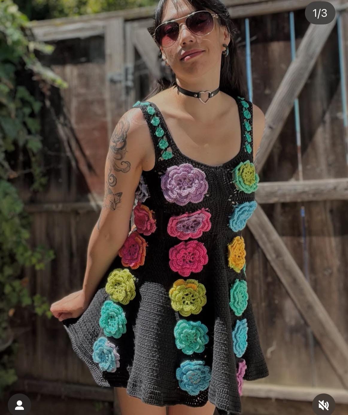 peony crochet dress KIMIKO DRESS