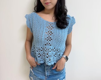 Crochet top WRITTEN PATTERN (Neptune top)