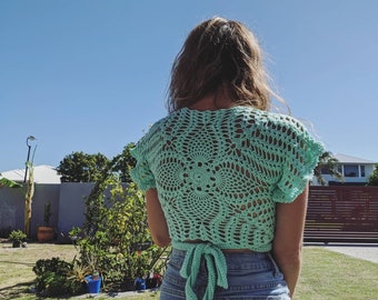 Crochet wrap top WRITTEN PATTERN- The wonderland top