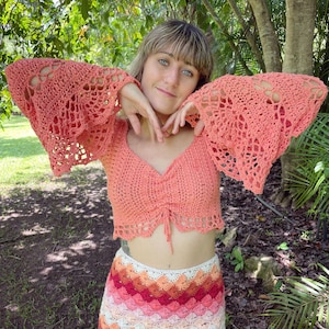 Crochet flared top - WRITTEN PATTERN