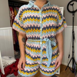 The Joy Crochet playsuit WRITTEN PATTERN | Made to measure | Size inclusive