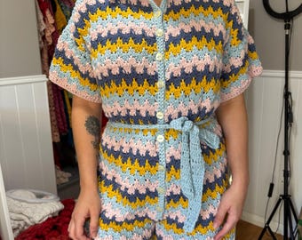 Crochet playsuit WRITTEN PATTERN | all sizes | beginner level