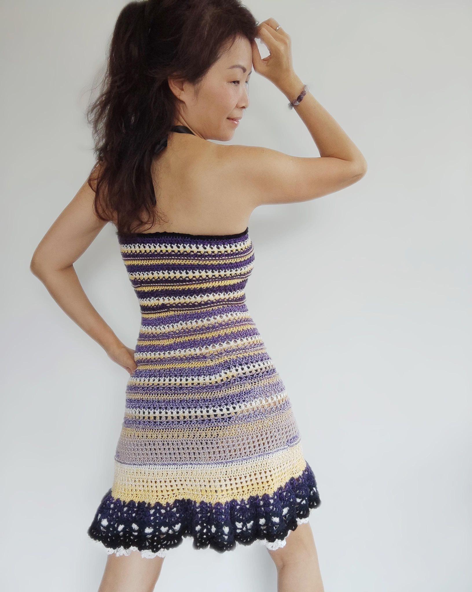 chinese dress ladies 70s Crochet Mermaid Gown | XS-M