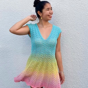 Crochet dress WRITTEN PATTERN Nami Dress image 4