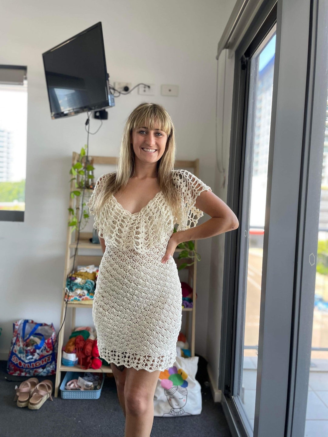 Crochet Dress WRITTEN PATTERN (alora Dress) UK