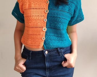 Crochet shirt WRITTEN PATTERN / trendy and stylish / for all sizes (Muse shirt)