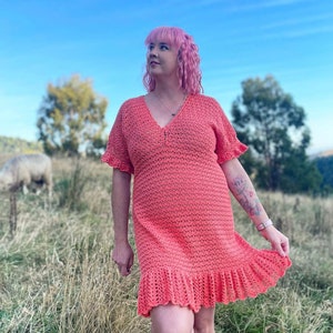 Crochet dress WRITTEN PATTERN (Marilyn dress)