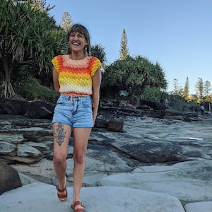 Crochet top WRITTEN PATTERN - The Dharma Tee