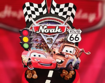 Lightning McQueen Cake Topper: Cars Themed Birthday Party Decor