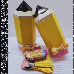 3D Pencil Box, Back to School, Classroom Favor, Teacher Gift, Party Decoration, School Treat Box, First Day School, 100 Days of School