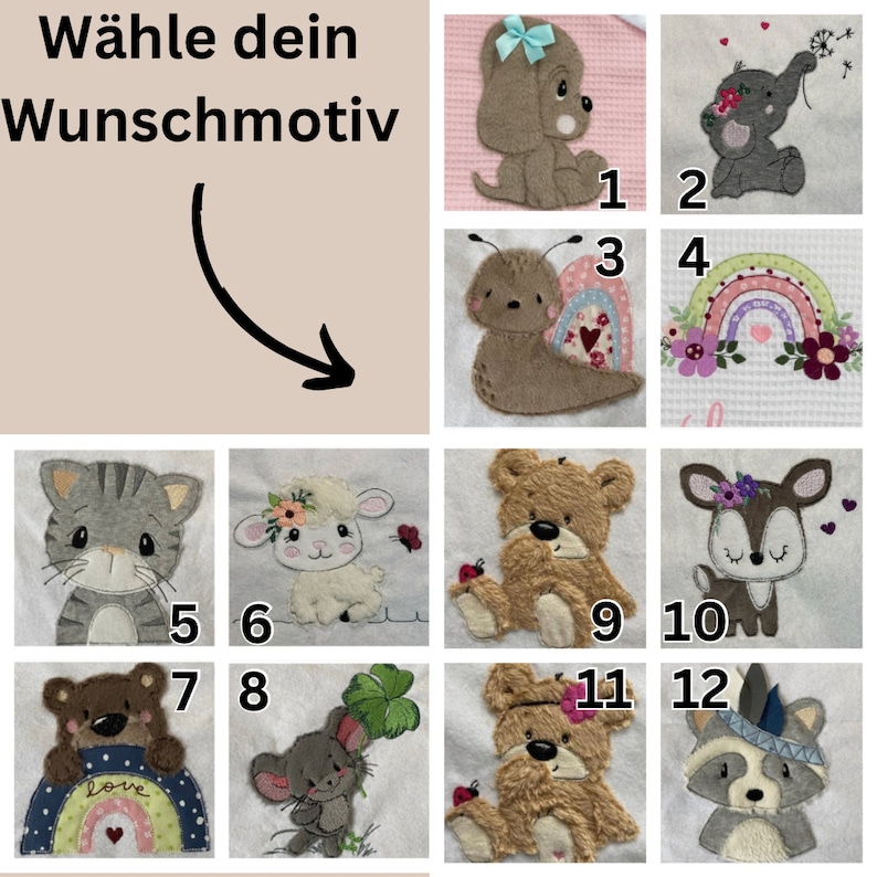 Kinderwagendecke Decke 50x70 Babydecke bestickt Babydecke mit Namen personalisierte Babydecke und Kissen Set Babydecke Waffelpique Bild 4