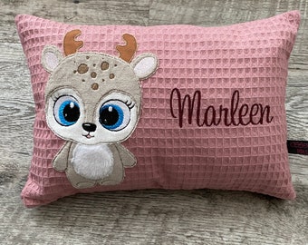 Babykissen bestickt | Kinderkissen mit Namen | Namenskissen | Kissen personalisiert | Kissen mit Namen | Kissen Waffelpique | Kuschelkissen