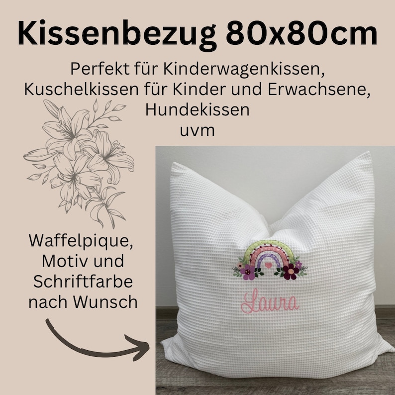 Kinderwagendecke, Kissen für Kinderwagen, Decke 80x80, Waffelkissen, Decke für Kinderwagen, Kissenbezug 80x80, Deckenbezug, Babydecke image 2