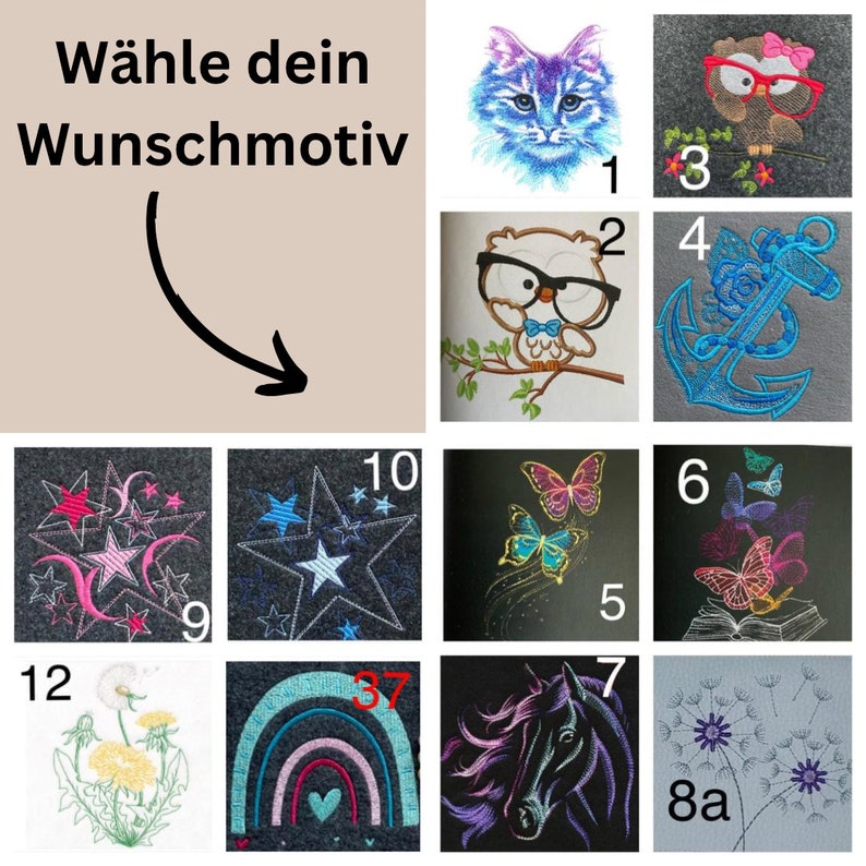 Hausaufgabenheft personalisiert, Hausaufgabenheft Hülle aus Filz, bestickt mit Namen, Geschenk zur Einschulung, Geschenk Schulanfang image 5