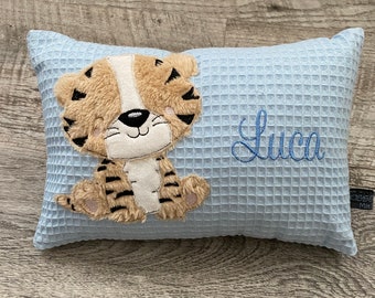 Babykissen bestickt | Kinderkissen mit Namen | Namenskissen | Kissen personalisiert | Kissen mit Namen | Kissen Waffelpique | Kuschelkissen