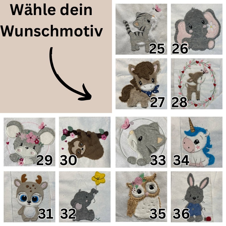 Kinderwagendecke, Decke 50x70, Babydecke bestickt, Babydecke mit Namen, personalisierte Babydecke und Kissen Set, Babydecke Waffelpique Bild 6