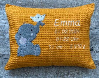 Kissen mit Namen | Namenskissen zur Geburt | Geschenk zur Geburt | Babygeschenk | Kuschelkissen Kinder | Geburtskissen personalisiert