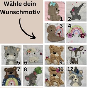 Babydecke mit Namen, Kinderwagendecke, Decke 70x100, Babydecke bestickt, personalisierte Babydecke und Kissen Set, Babydecke Waffelpique Bild 4