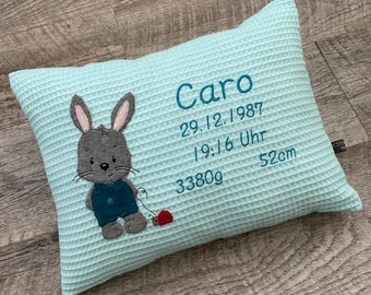 Kissen mit Namen | Namenskissen zur Geburt | Geschenk zur Geburt | Babygeschenk | Kuschelkissen Kinder | Geburtskissen personalisiert