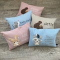 Geburtskissen personalisiert 30x40 – Namenskissen mit Geburtsdaten – Geschenk zur Geburt – Babykissen mit Namen & Motiv – Kissen Baby
