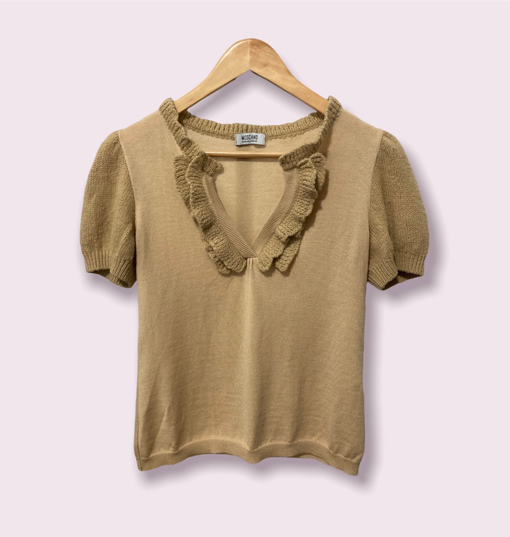 Moschino Cheap and Chic, Vintage 90s Moschino Cheap and Chic Sweater Ruffles Italian