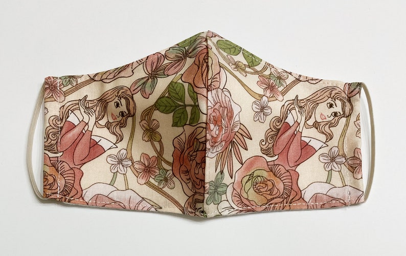 ADULT/TEEN/CHILD Disney Princesses Floral Face Mask w/Filter Princess Aurora