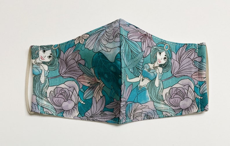 ADULT/TEEN/CHILD Disney Princesses Floral Face Mask w/Filter Princess Jasmine