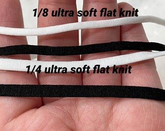 10 yd 1/8” NEW flat ultra soft elastic flat 1/4” flat elastic, ultra soft, high quality soft elastic ,3mm 6mm elastic band