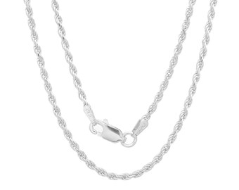 Silver Rope Chain Necklaces - Etsy