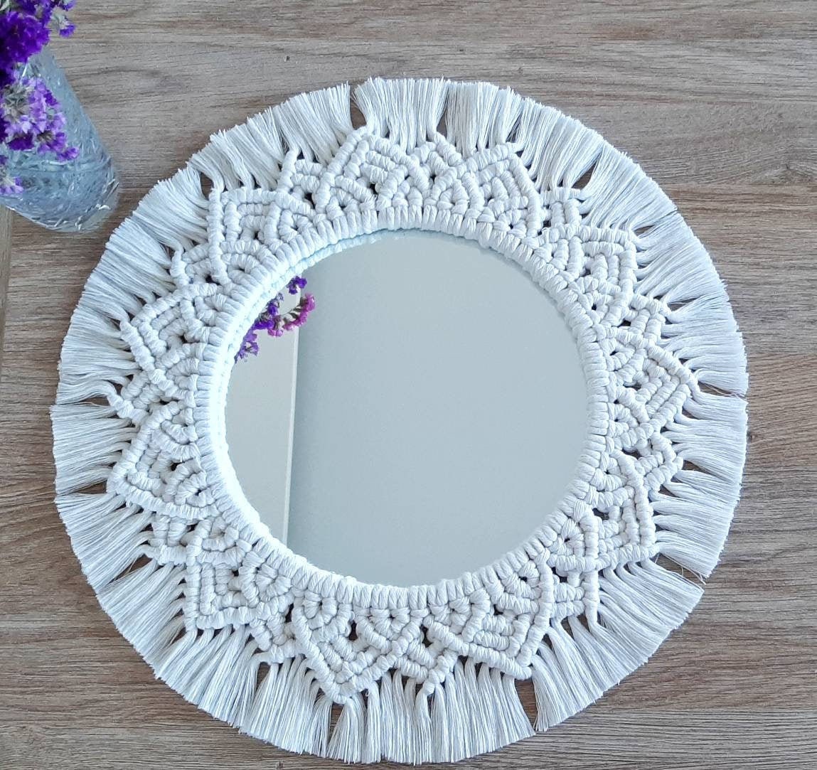 Boho Macrame Mirror