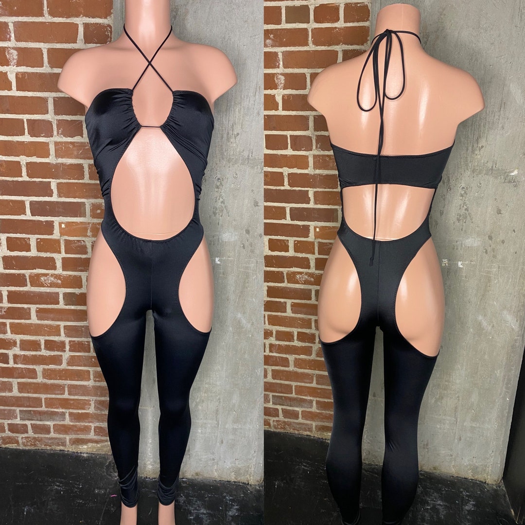 Open Flap Layer Strapless Jumpsuit