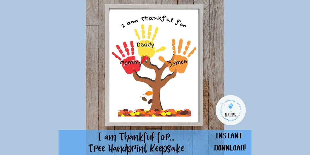 I Am Thankful For..., Thanksgiving Tree, Handprint Art Craft Keepsake ...
